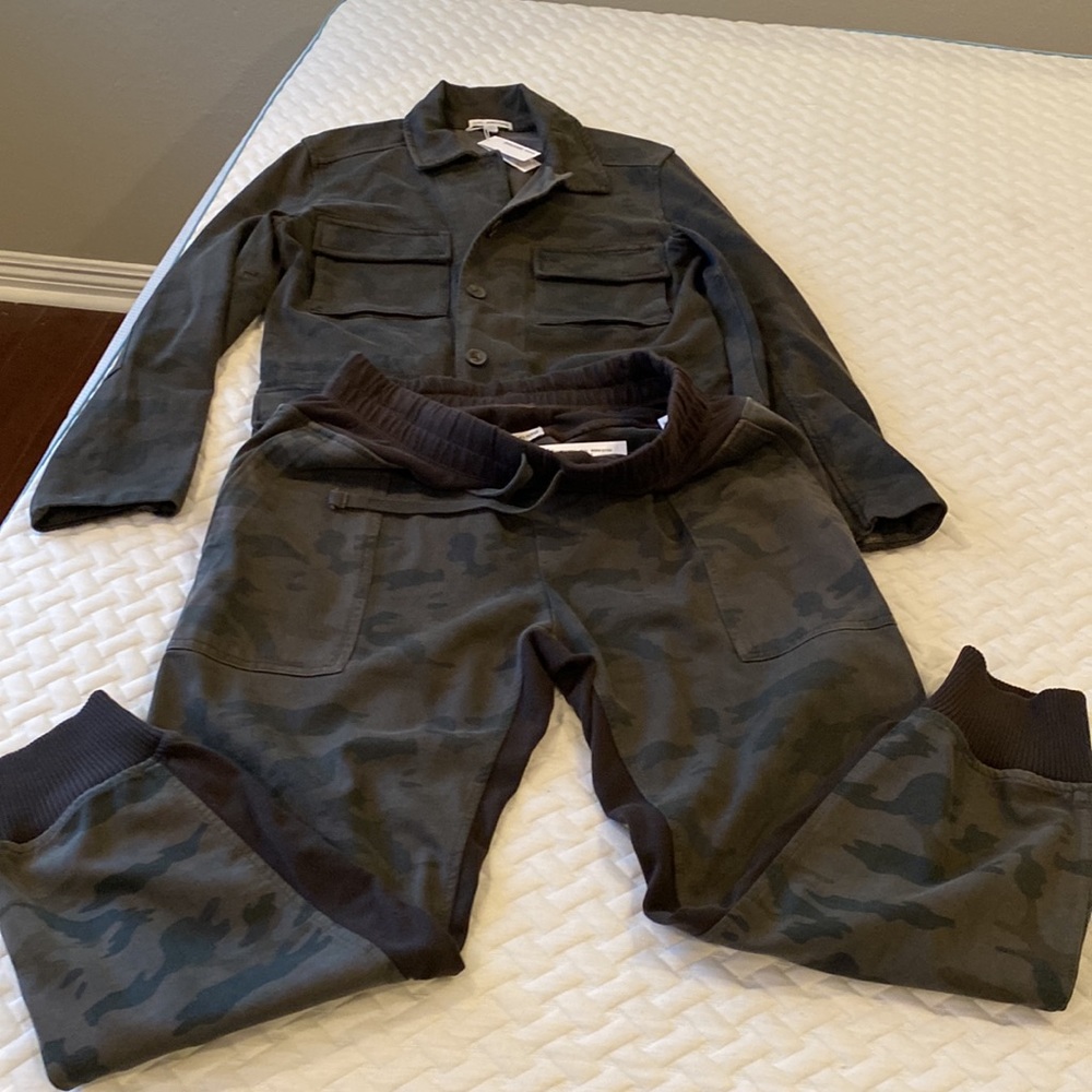 New James Perse Women's Camouflage Jacket (sz 2)/Pants (sz 3) Set, NWT